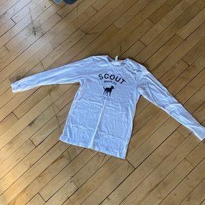 Scout Media Co. T-Shirt (white, long sleeve).
